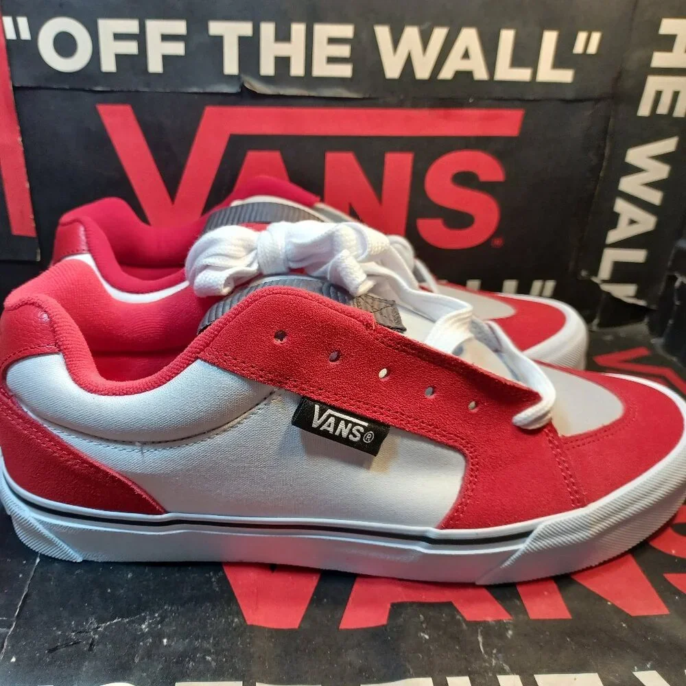 Vans Men's U.S. 11.5 Chukka Push LS Racing Red/White VN000CZW6RT